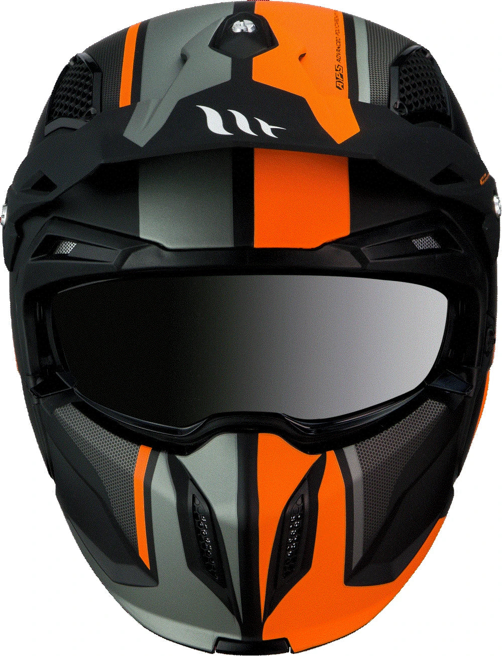 Mt Helmets Open MC Helmet Streetfighter Twin Orange