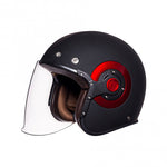 SMK Jet MC Helm Retro Black /Rot