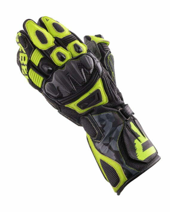 Rebelhorn Sport Motorrad-Handschuhe Rebel Schwarz /Flu 