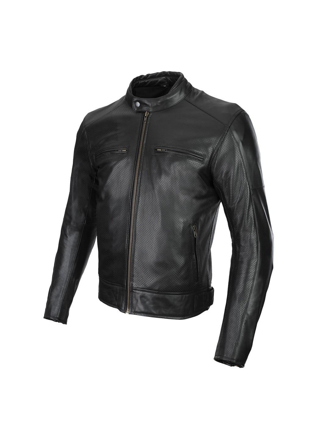 Seca Mc-Lederjacke Bonneville Perforiert Schwarz 