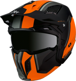 Mt Helmets Open MC Helmet Streetfighter Twin Orange