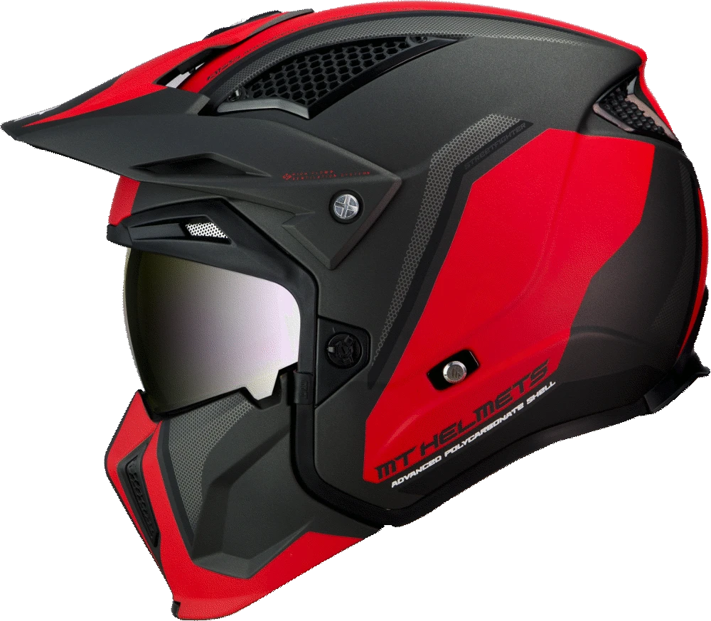 Mt Helmets Open MC Helmet Streetfighter C5 Matt Red