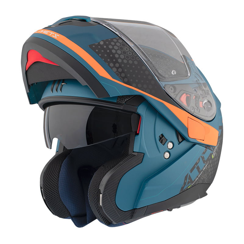 MT Helme Öffnen MC Helm Atom Adv Blue