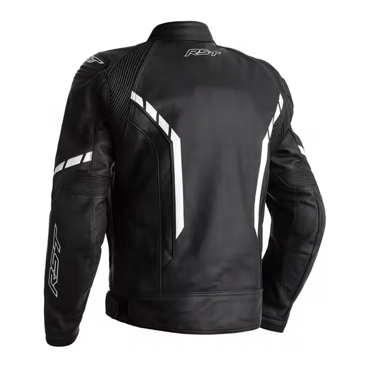 RST Mc-Lederjacke Axis Schwarz /Weiß 