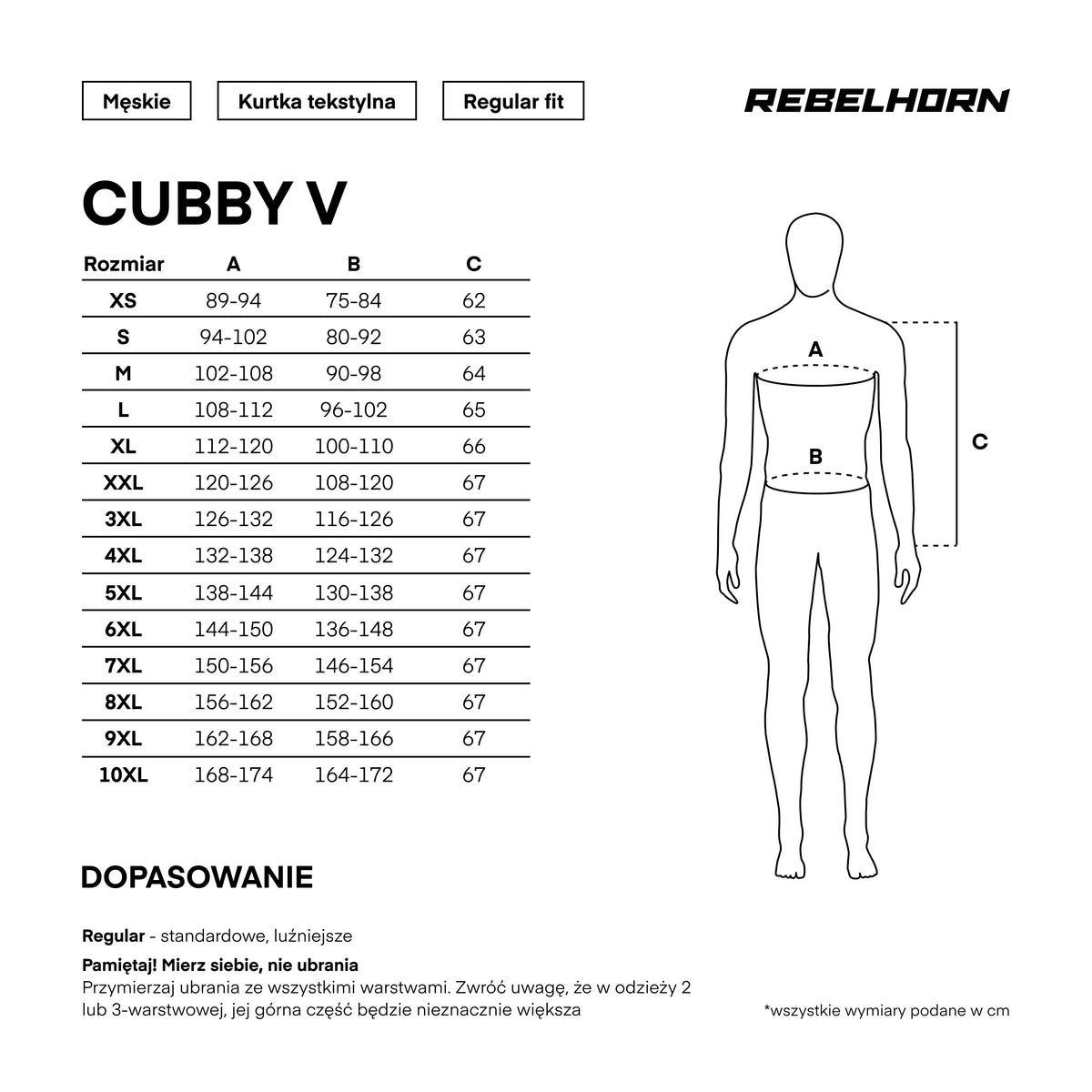 Rebelhorn Textile MC Jacke Cubby V Black