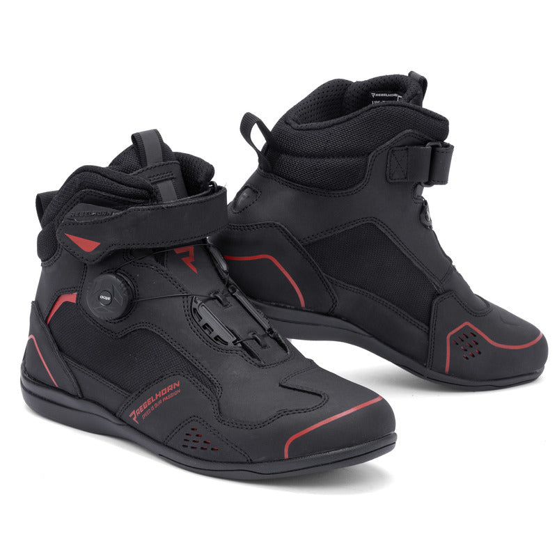 Rebelhorn Unisex MC Schuhe Spark II Schwarz /Rot