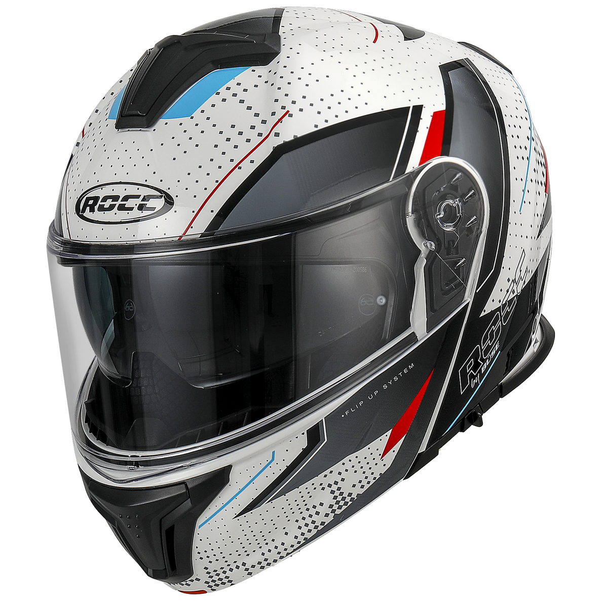 Rocc 810 Openable MC Helmet White /Black