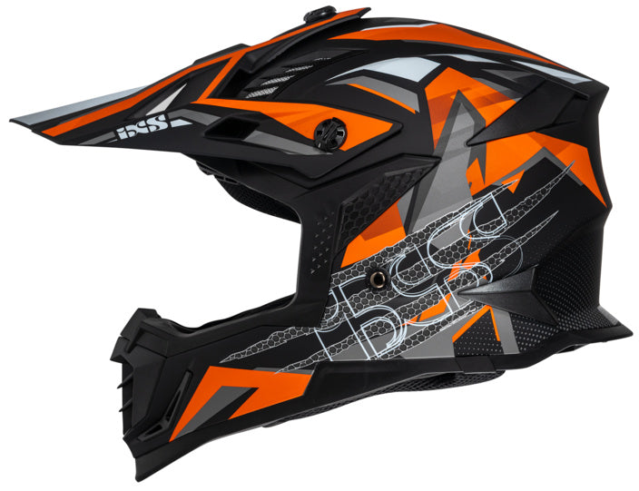 IXS Cross MC Helm 363 2.0 Schwarz /Orange