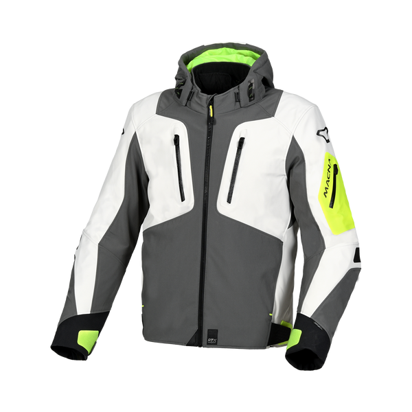 Macna Softshell MC jacket angle gray /flu