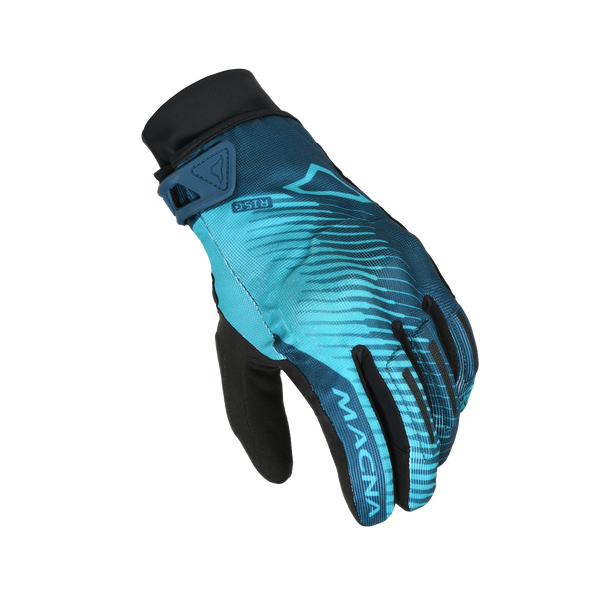 Motorcycle GLOVES MACNA, CREW RTX Woman Black/Blue/Green