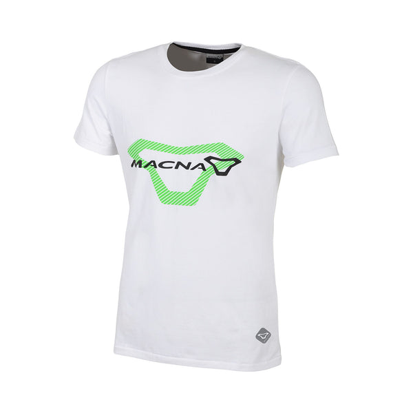 T-Shirt Macna, Logo weiß/grün/schwarz