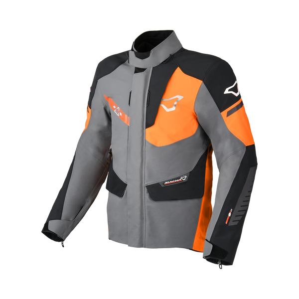 Macna Textile MC-Jacket Synchrone Grey /Orange