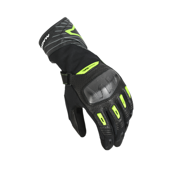Motorcycle Gloves Macna, Tempo Black/Fluo Yellow