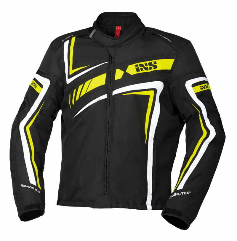 IXS Textile MC jacket RS-400 pcs 2.0 Black /Flu /White