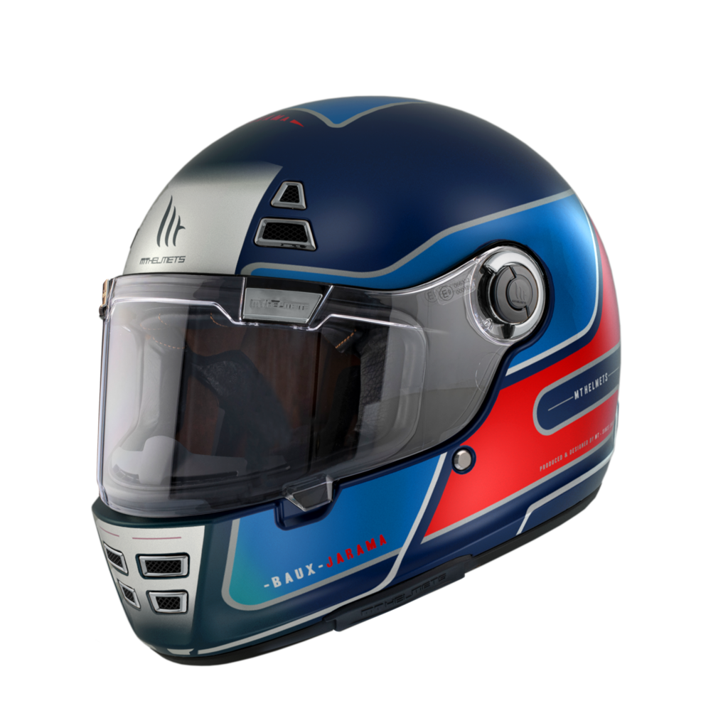 MT Helme Integral MC Helm Jarama Baux B7 Blue Matt