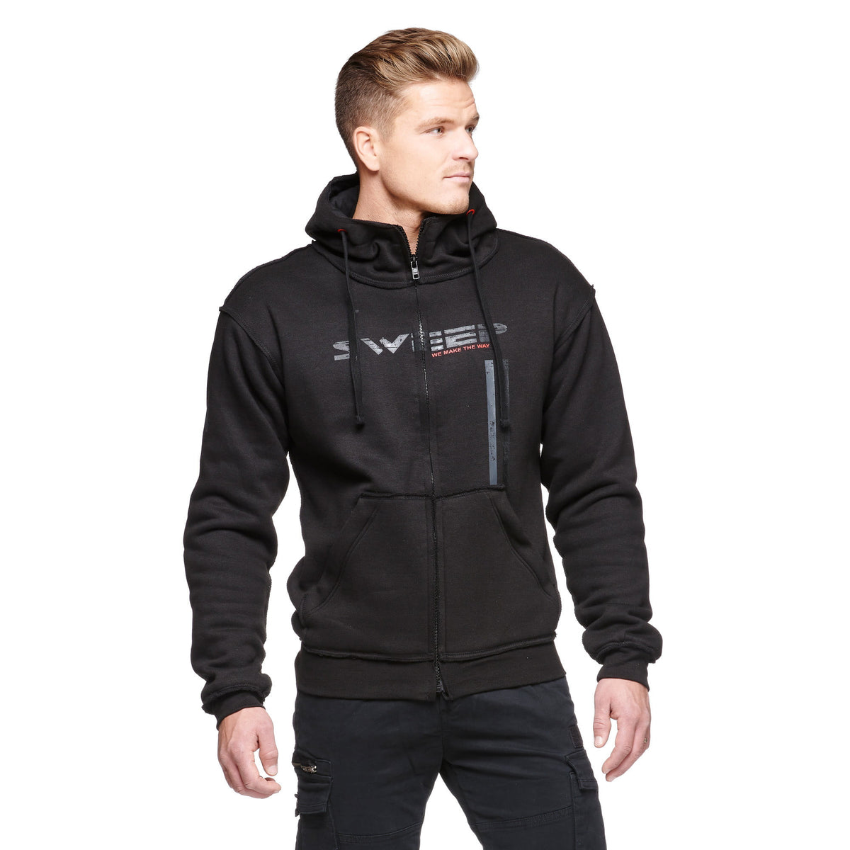 Sweep Kevlar Mc-Hoodie Stripes Black