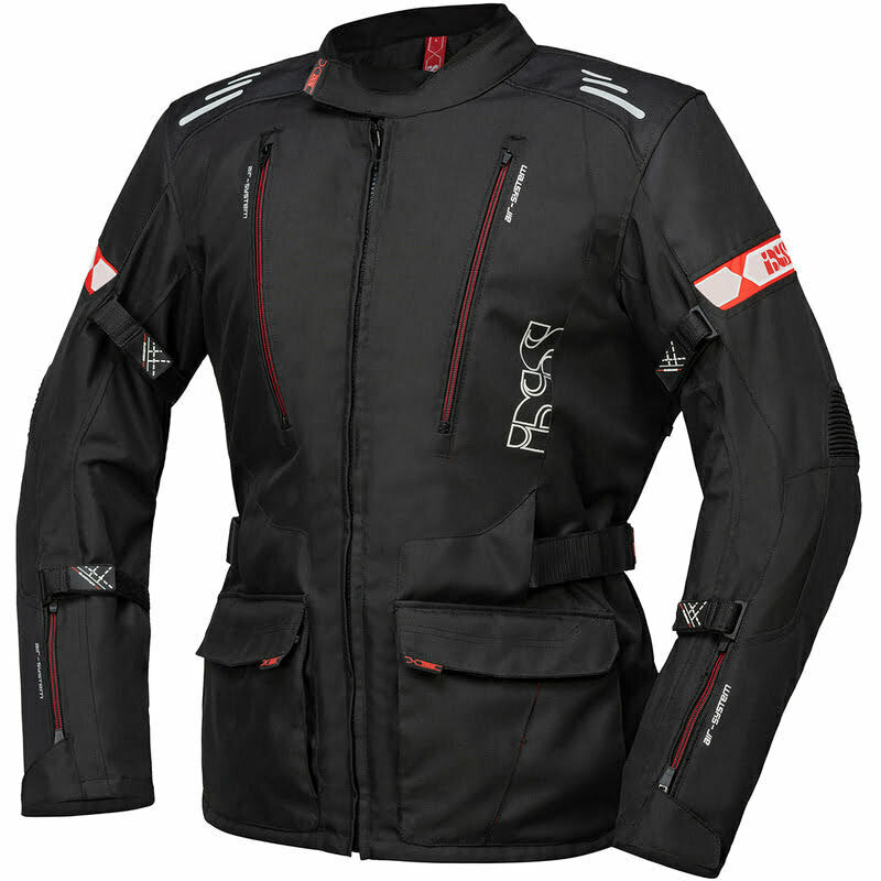 iXS Textil Mc-Jacke Lorin ST Schwarz /Rot 