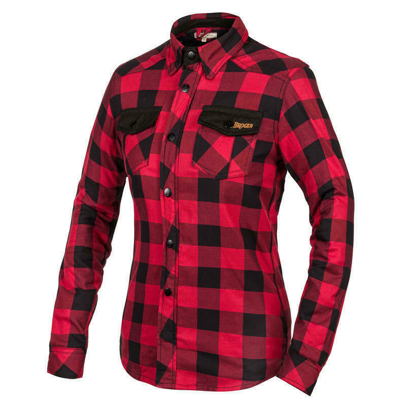 Broger Ladies Kevlar MC Shirt Alaska Red /Black