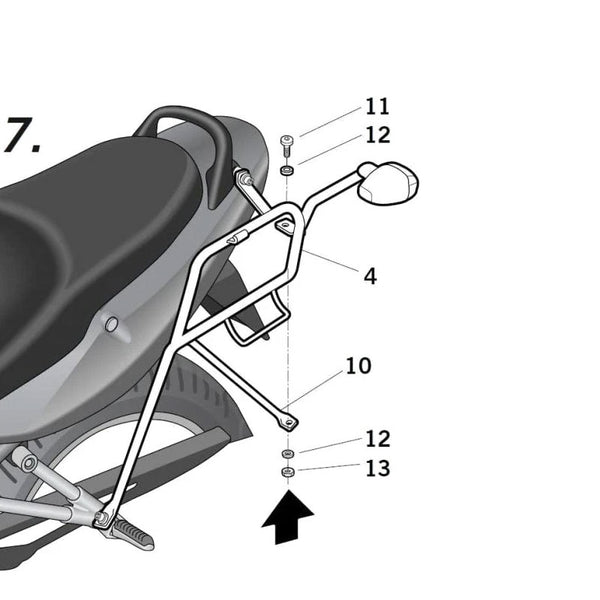 Shad 3p System side bracket-Suzuki GSX-F650 (S0GS61SF)