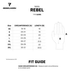 Rebelhorn Sport Motorrad-Handschuhe Rebel Schwarz /Flu 