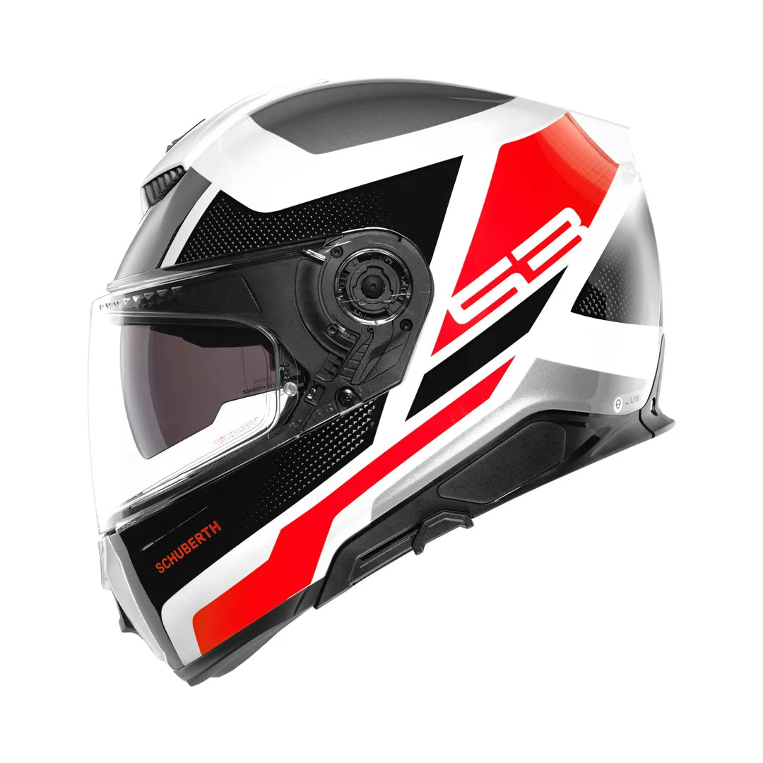 Schuberth Integral Helm S3 Daytona White /Rot