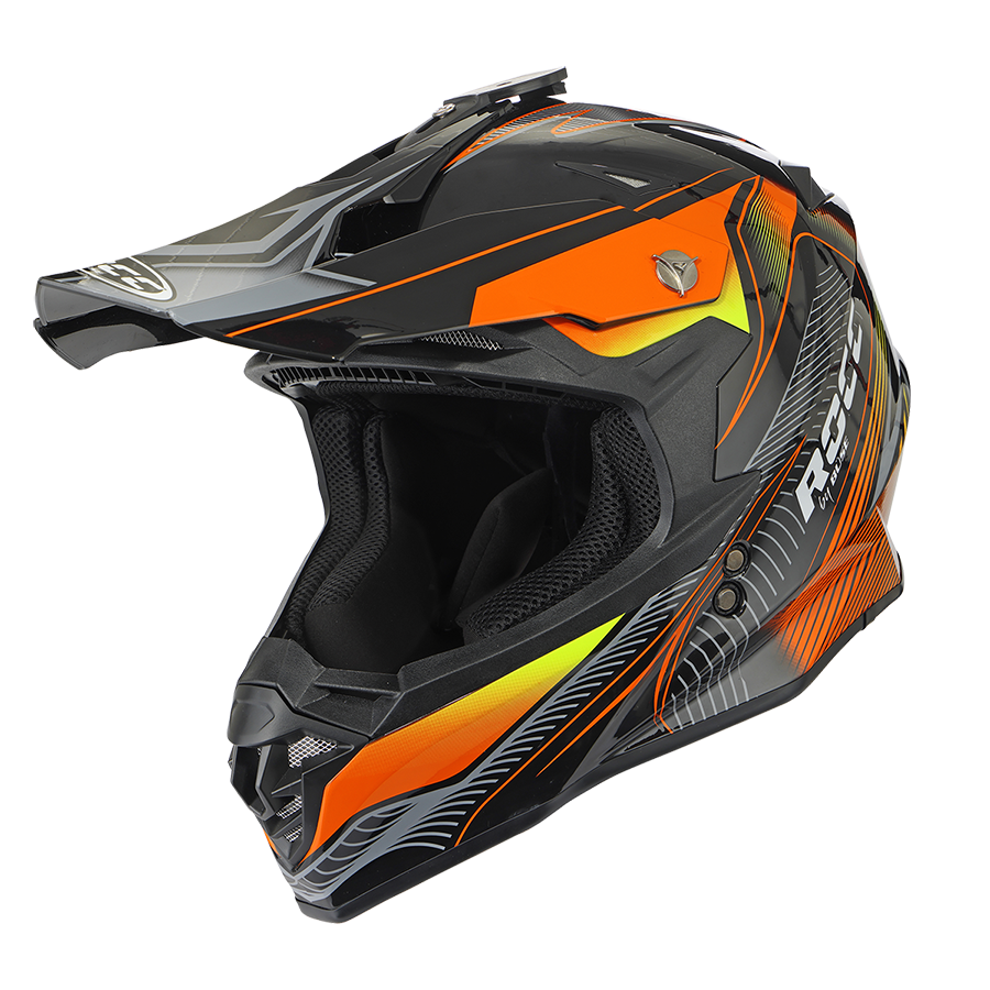 ROCC Cross MC Helm 713 Schwarz /Orange