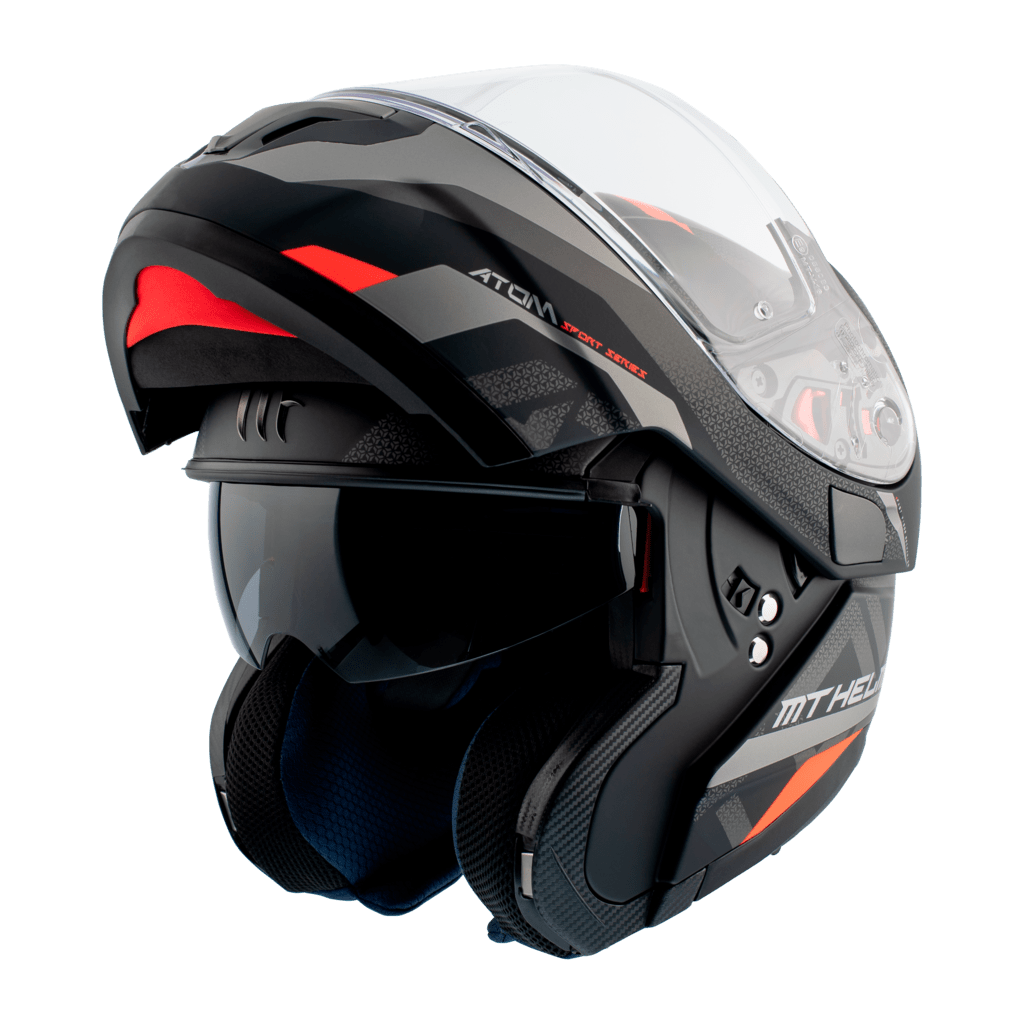 MT Helmet's openable MC helmet atom Matt Black