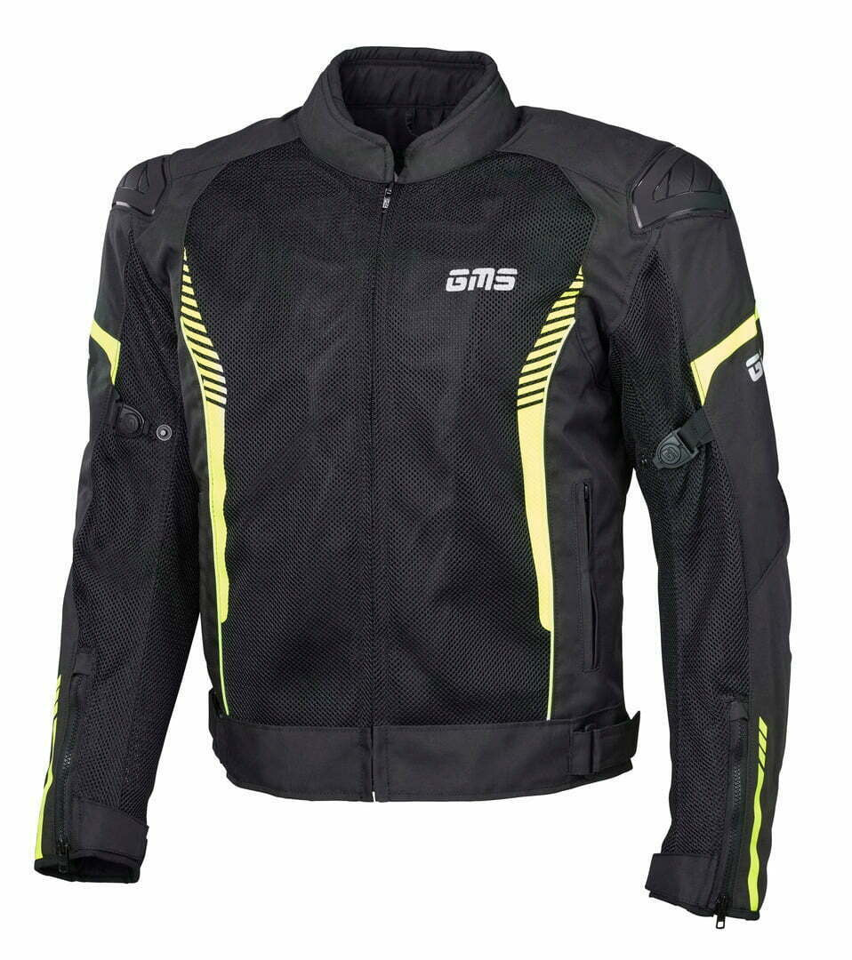 GMS Textil Mc-Jacke Samu Mesh Schwarz /Flu 