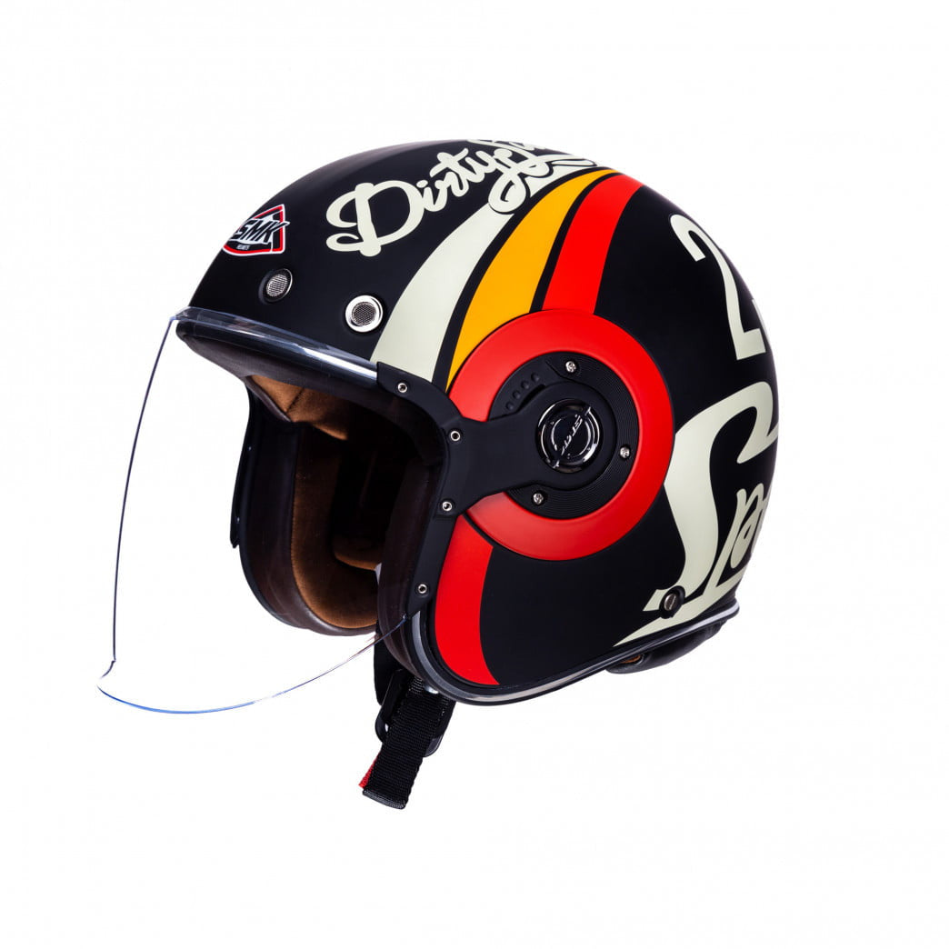 SMK JET MC Helmet Retro Speed ​​Red