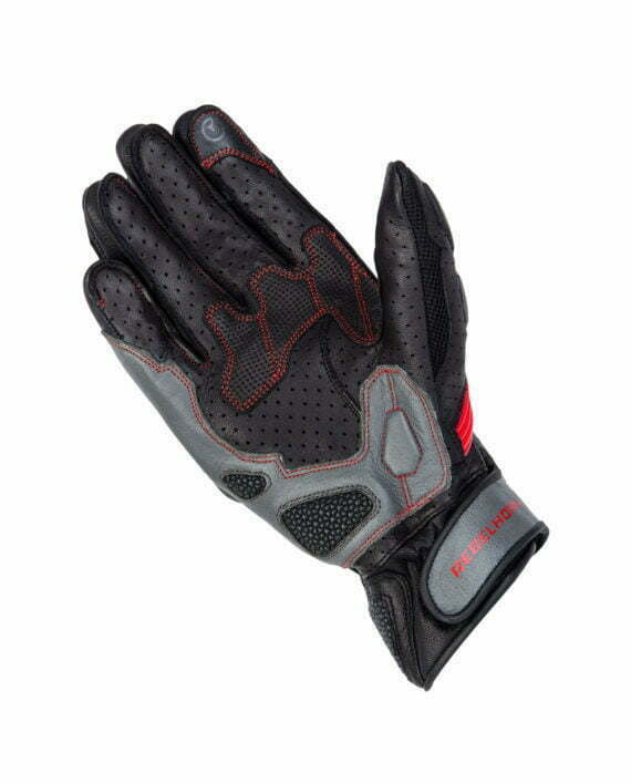 Rebelhorn Mc-Handschuhe Flux II Schwarz /Rot 