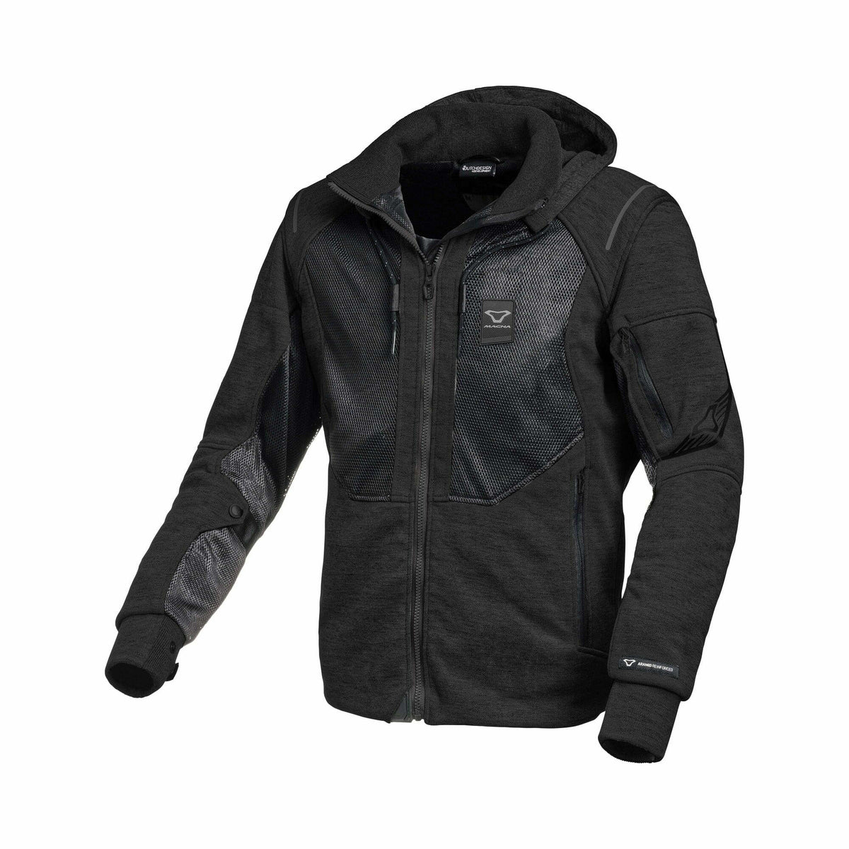 Macna Kevlar Mc-Hoodie Breeze schwarz