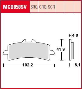 TRW Bremsbelastung Sinter Race LongLife MCB858SCR