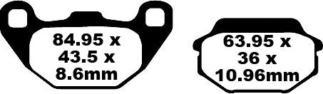 EBC BREAK PAD SFA ORG SCOOTER SFA305