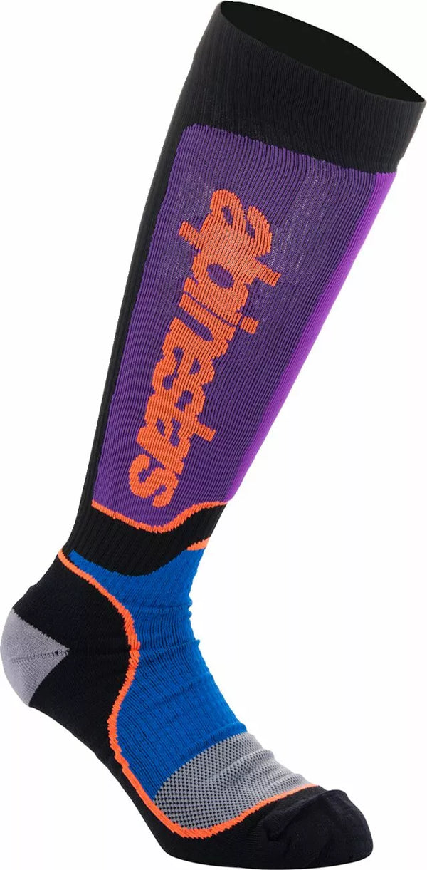 Alpinestars (MX) Socken MX plus BLK/PUR/BL M 4702324-1246-M