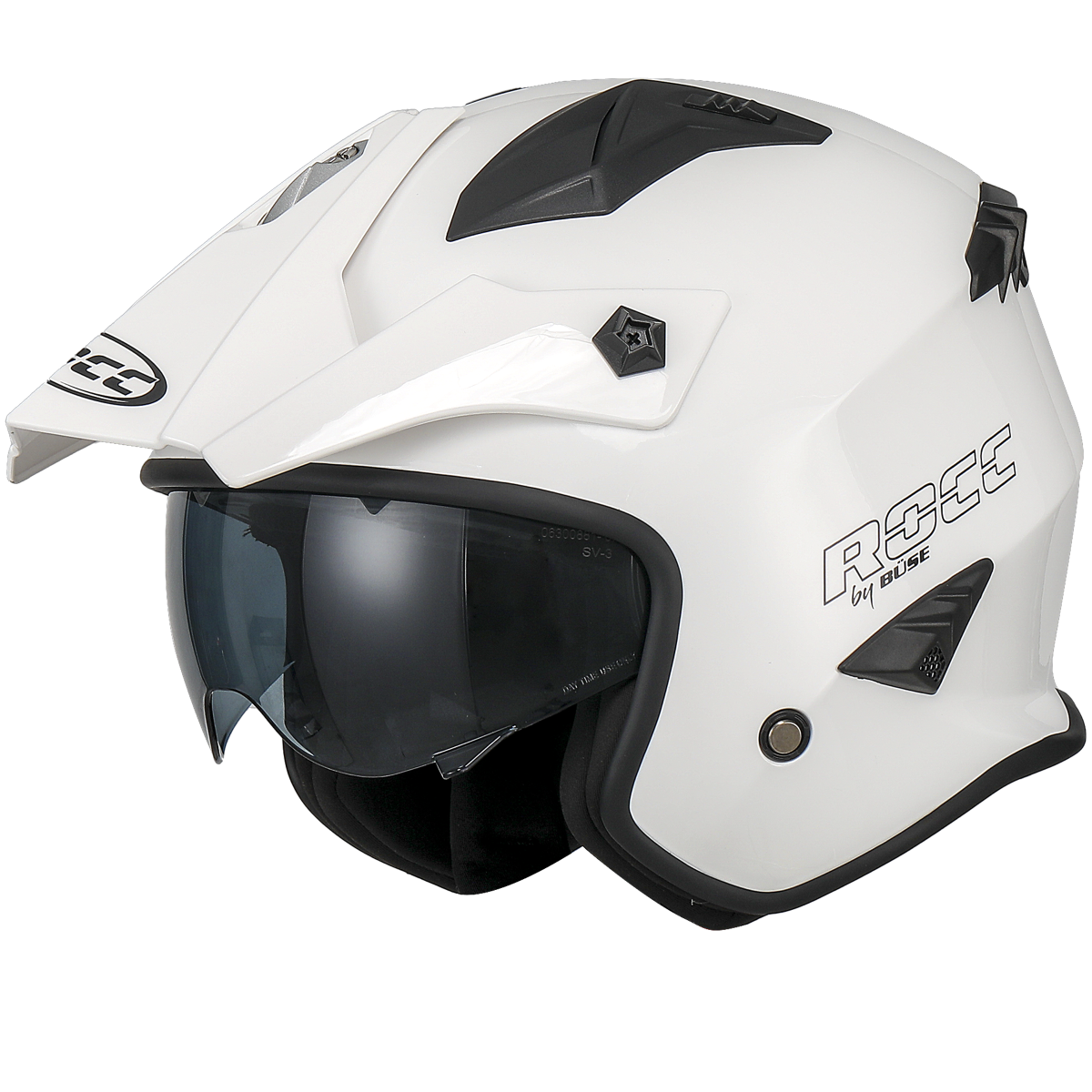 Rocc open motorcycle helmet 200 white