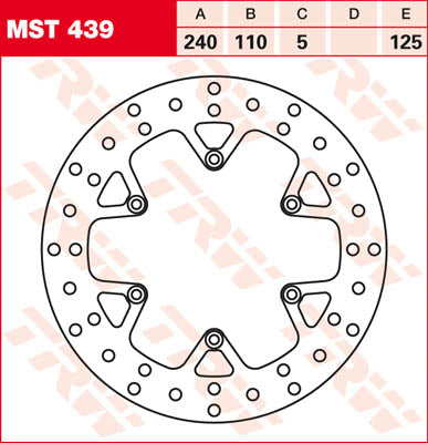TRW Brake Rotor Fix Round L/R MST439