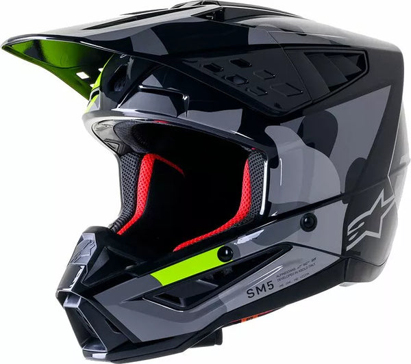 Alpinestars (MX) Helm SM5 ROV2 GY/YLW XL 8303823-9350-XL