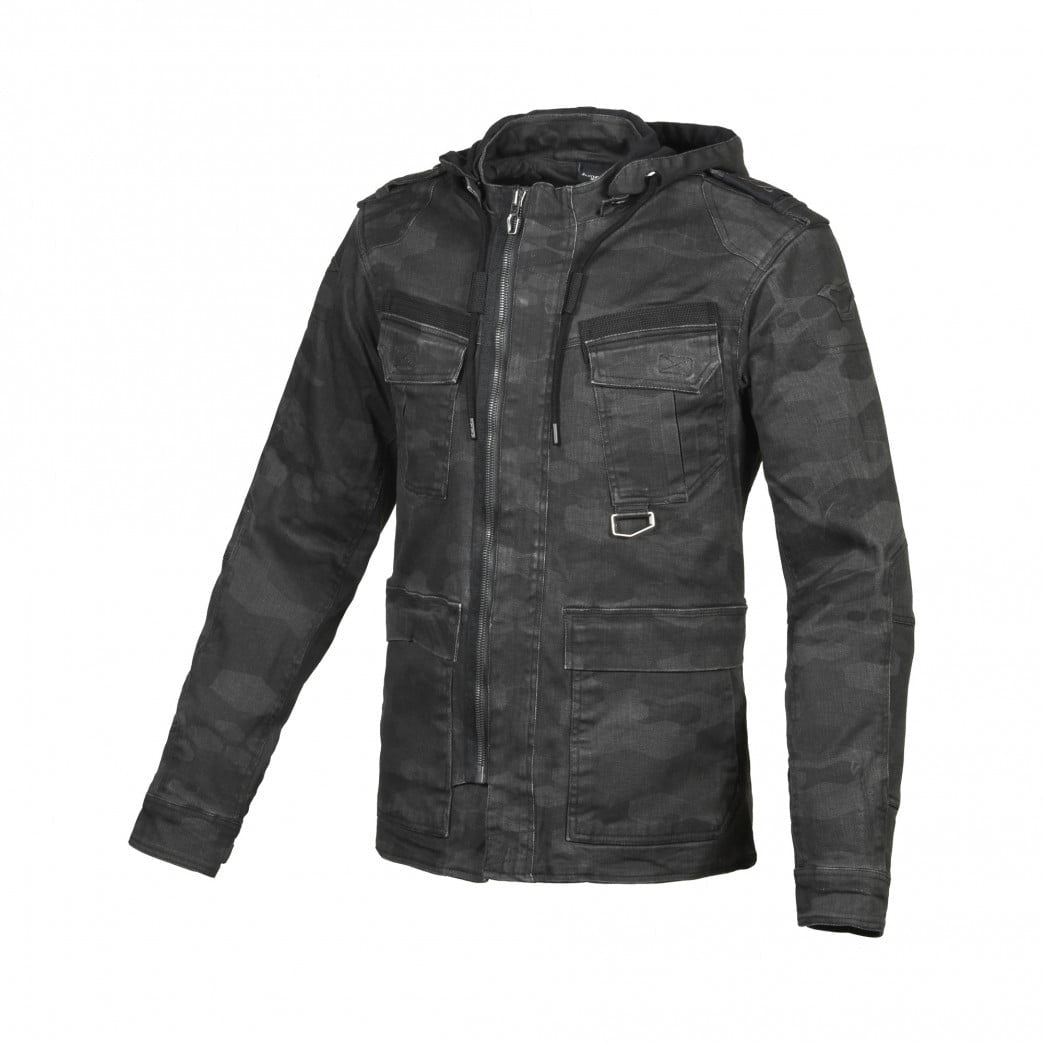 Macna Textile MC Jacke Kampf schwarz /Camo