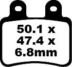 EBC BREAKE PAD SFA ORG SCOOTER SFA350