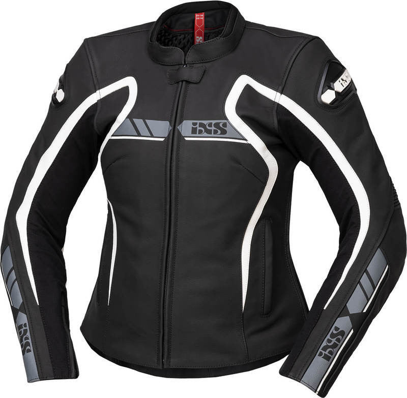 ixs lady mc-leather jacket ld RS-600 1.0 black /gray /white