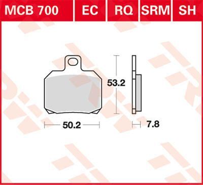 TRW BRAKE PAD TRW MCB700RQ MCB700RQ