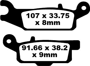 EBC BRAKE PAD CARBON TT DIRT FA446TT