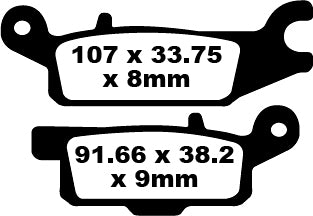 EBC BRAKE PAD CARBON TT DIRT FA445TT