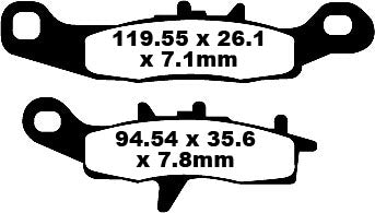 EBC BRAKE PAD CARBON TT DIRT FA258TT