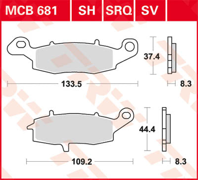 TRW BRAKE PAD TRW MCB681 MCB681