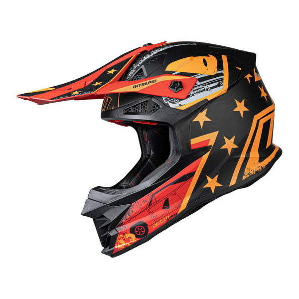 Ufo Cross Mc-Helm Intrepid Schwarz /Rot /Orange 