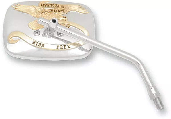 Emgo Mirror LTR CHM/GLD 10mm R 20-31757A