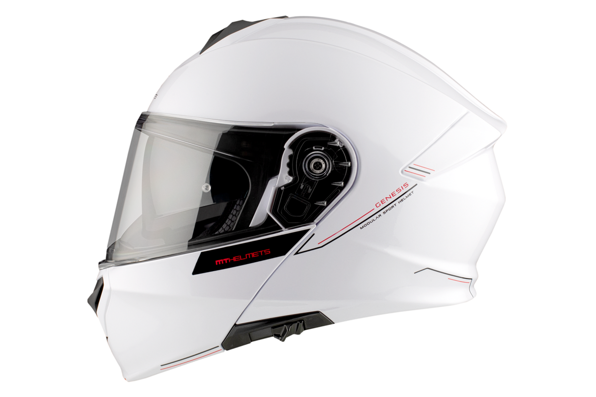 Mt Helmets Openable MC Helmet Genesis Sv White