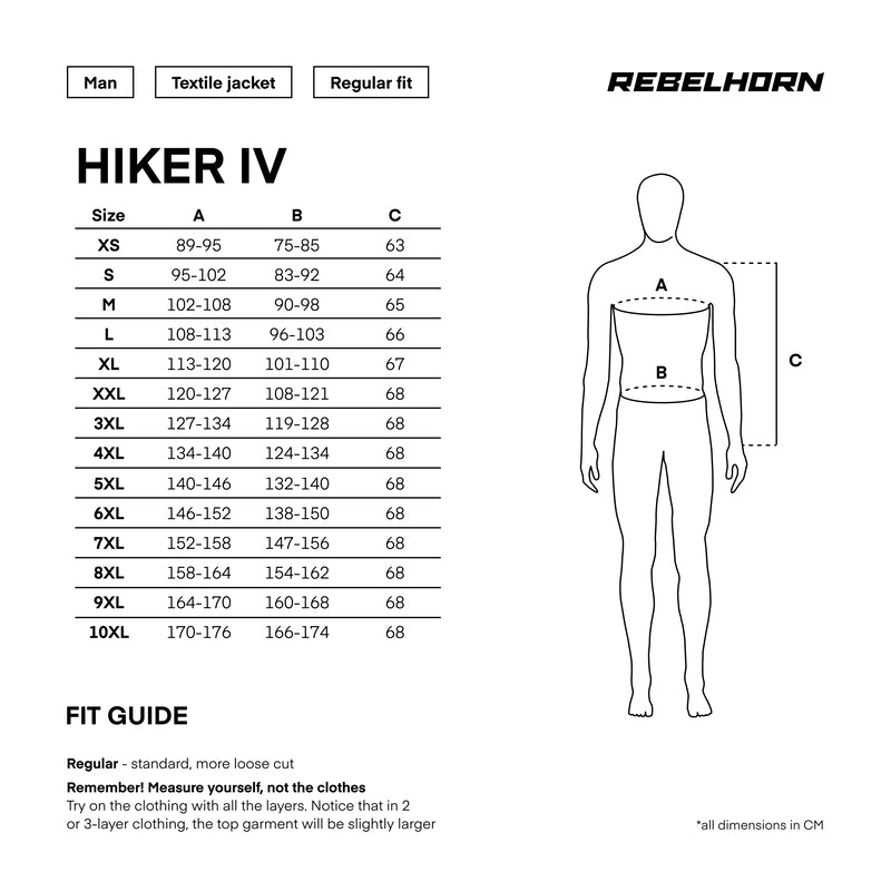 Rebelhorn Textile MC Jacke Hiker IV Schwarz