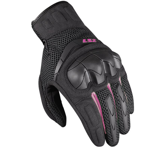 LS2 Damen Mc-Handschuhe Kubra Schwarz/Lila 